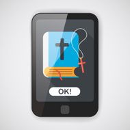 bible flat icon with long shadow eps10 N3