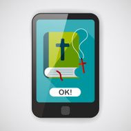 bible flat icon with long shadow eps10 N4