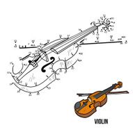 Numbers Game for children musical instruments (violin) N2