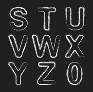 Set Chalk Hand Drawing Alphabet N2