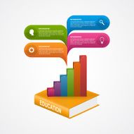 Education books step option Infographics design template