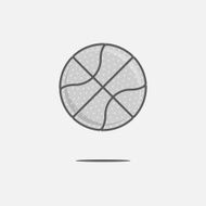Dribbling Basketball Ball Logo
