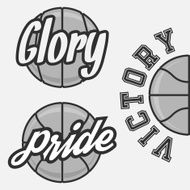Set of Basketball Team Logos N2