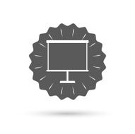 Presentation billboard sign icon PPT symbol N2