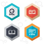 Electronic book signs E-Book symbols N2