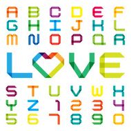 Colorful paper alphabet