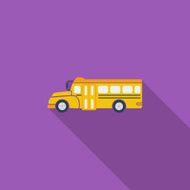 School bus flat icon