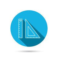 Triangular ruler icon Straightedge sign N7
