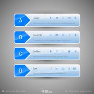 Modern tabs as design elements Business symbols N14