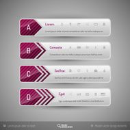 Modern tabs as design elements Business symbols N16