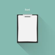 Black clipboard with blank sheets of paper Vector EPS10