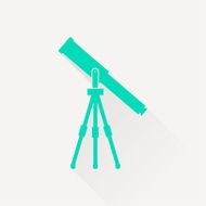Telescope web icon vector illustration N7