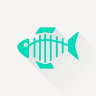 Vector icon of fishbone N7
