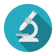 Microscope icon flat