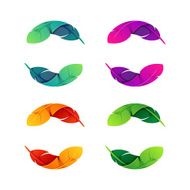 Colorful feathers set N2
