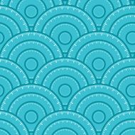 Circle With Ruler Shape Vector Seamless Pattern