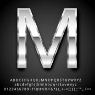 silver font