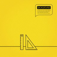 Triangular ruler icon Straightedge sign N8
