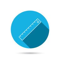 Ruler icon Straightedge sign N4