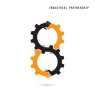 Creative handshake sign and industrial idea concept