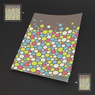 A4 business blank Abstract background with color circles