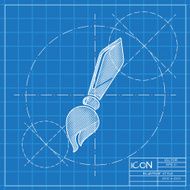 Vector brush icon Eps10 N2