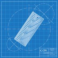 Vector ruler icon Eps10 N2