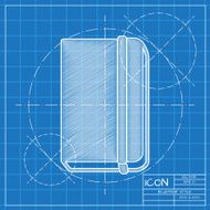 Vector blueprint icon N2