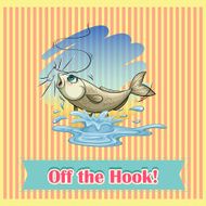 Fish released from fishing hook