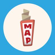 Travel equipment map theme elements