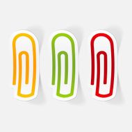 realistic design element paper clip N4