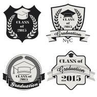 Graduation labels set - vector