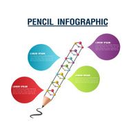 Pencil Info Graphic Color Presentation Vector