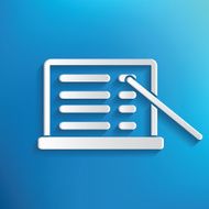 Blackboard design on blue background vector
