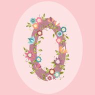 Vector floral number N9