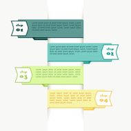 Vector colorful ribbon info graphic