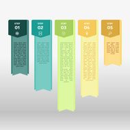 Vector colorful ribbon info graphic N2