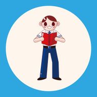 student cartoon theme elements N18