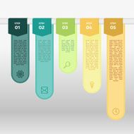 Vector colorful ribbon info graphic N3