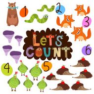 Let&#039;s Count 1-6- Learn to count numbers funny cartoon