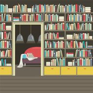 Vintage Interior Reading Room N2