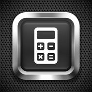 Calculator on Black Square Button