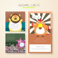 lovely cartoon animal characters cards N6