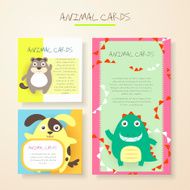 lovely cartoon animal characters cards N8