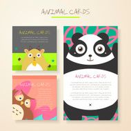 lovely cartoon animal characters cards N9
