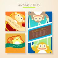 lovely cartoon animal characters cards N10