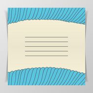 Striped blue wave Cover for Notebook