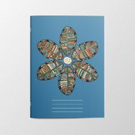 Notebook Cover with Flower Ornament