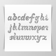 Hand-drawn vintage Lettering Alphabet