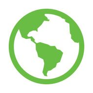 Green Eco globe icon